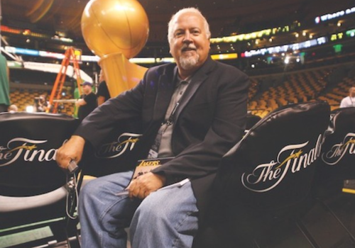 Roland looking super dignified courtside before a game at the finals